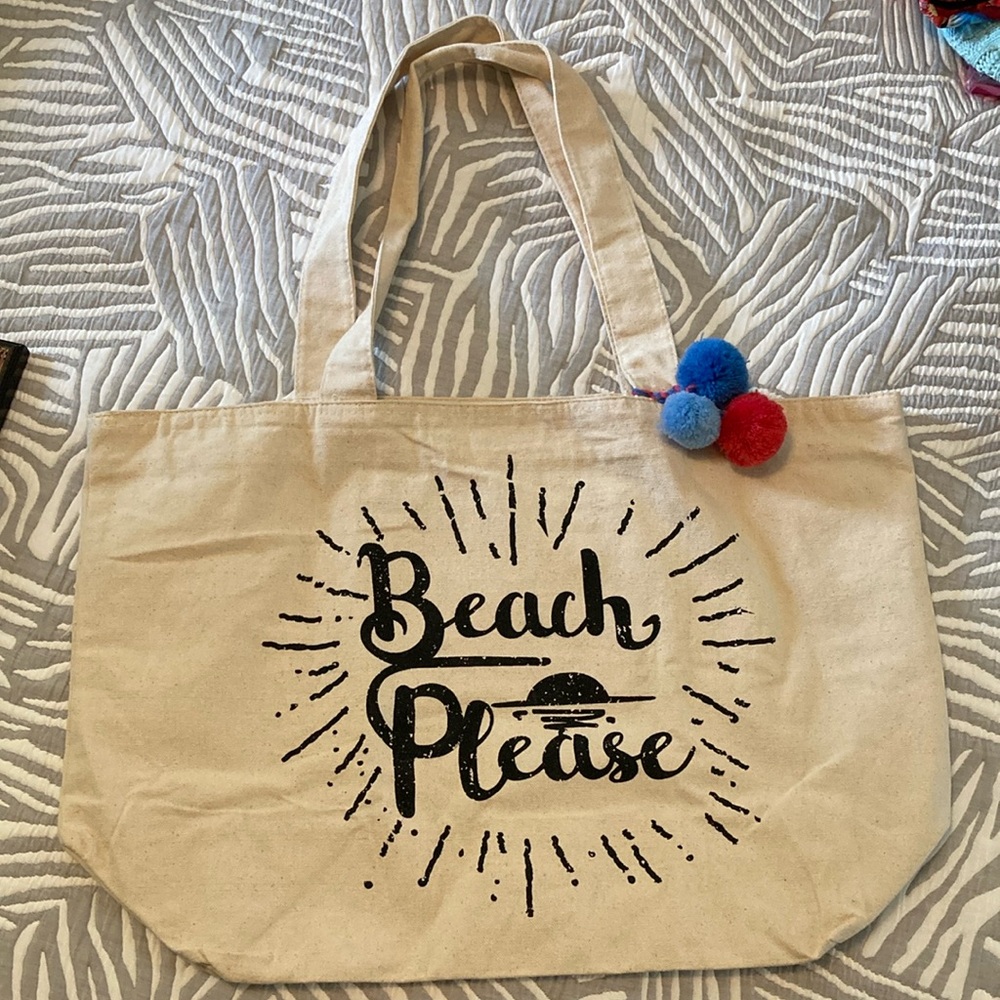 Beach Please, tote bag, NWOT